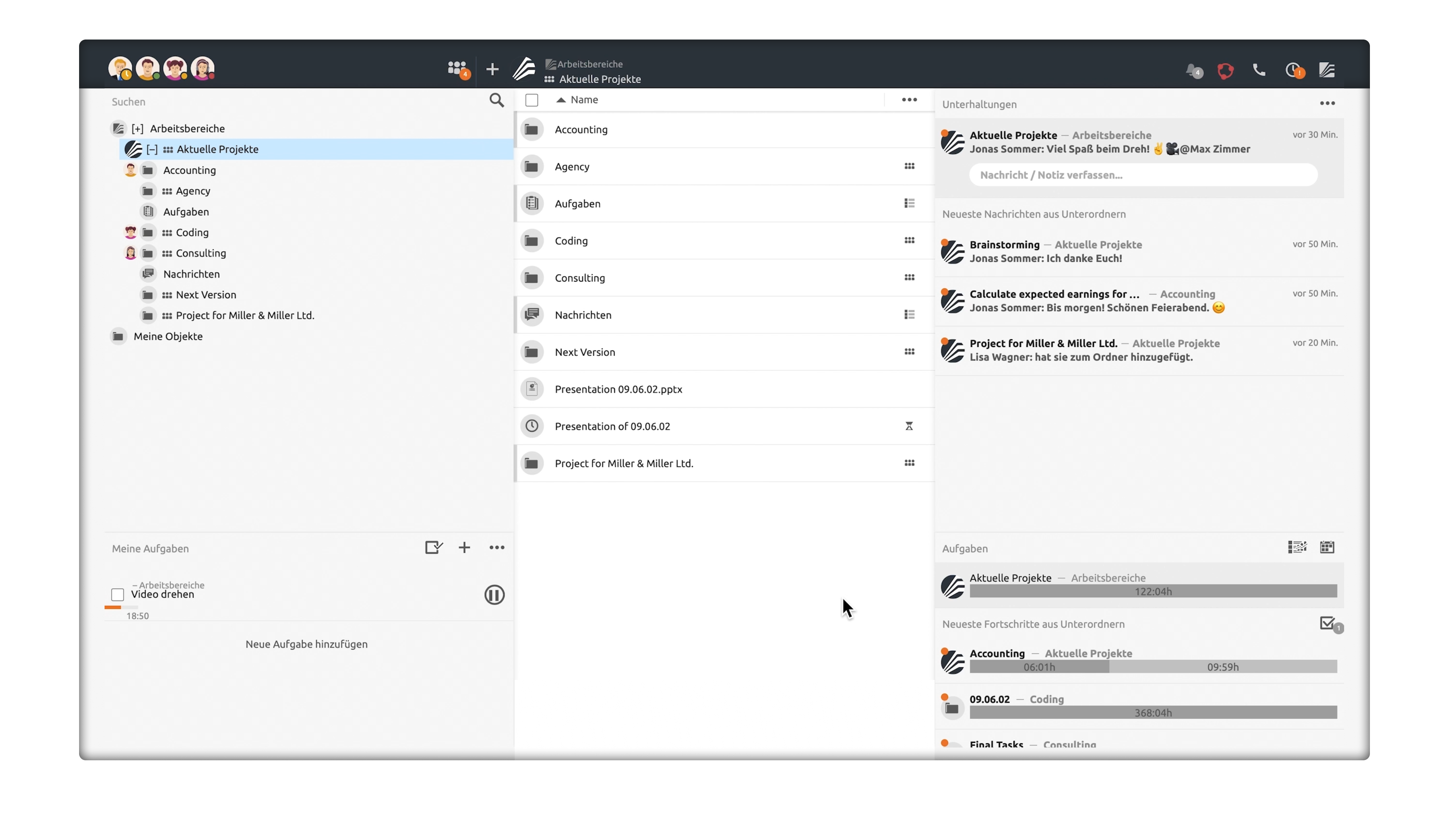 screenshot of BSCW Social